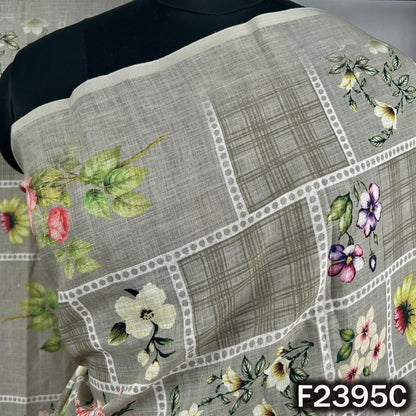 Printed Linen Cotton Dupatta - D2395