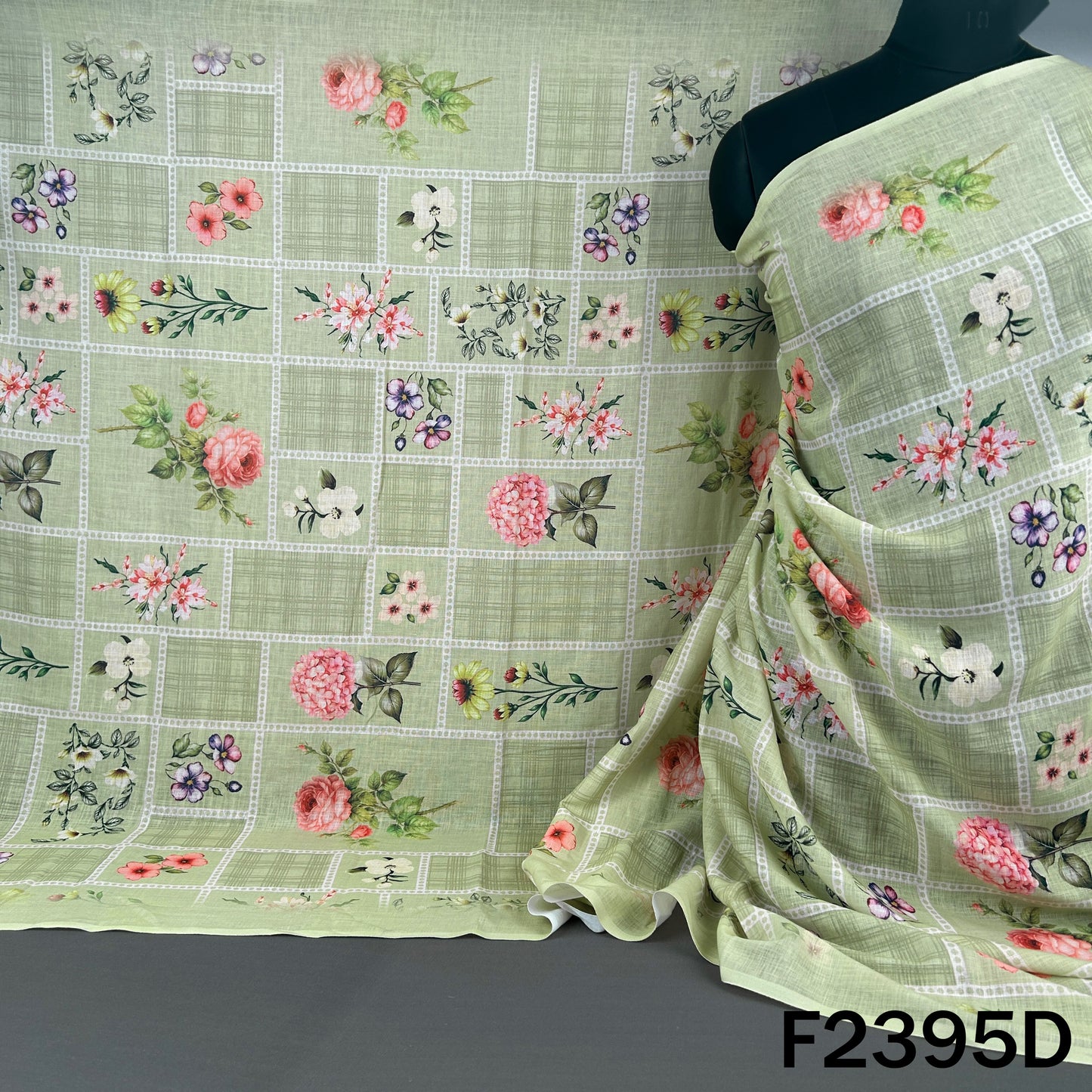 Printed Linen Cotton Dupatta - D2395