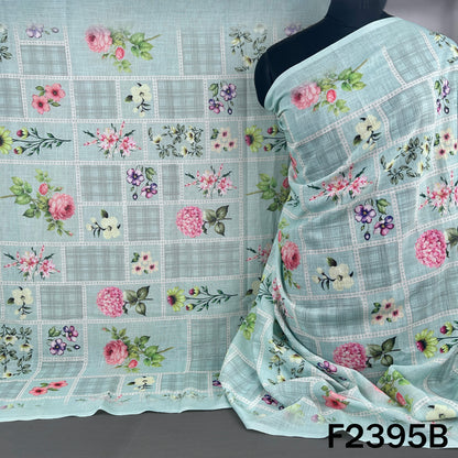 Printed Linen Cotton Dupatta - D2395