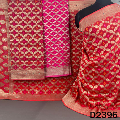 Bandhani Print Mirror and Stone Work Georgette Dupatta - D2396