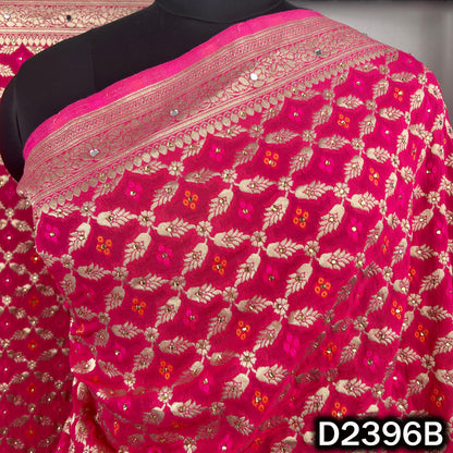 Bandhani Print Mirror and Stone Work Georgette Dupatta - D2396