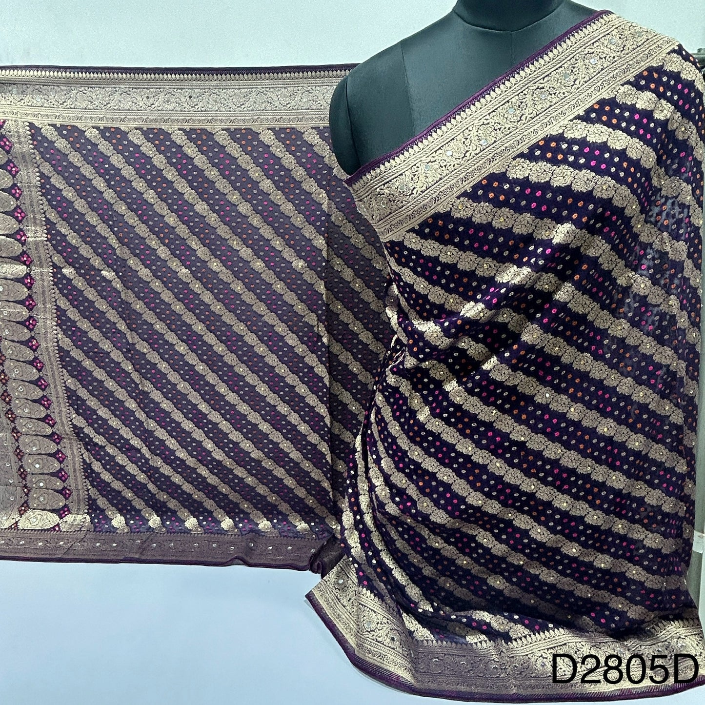 Banarasi Georgette Mirror Work Dupatta-D2805