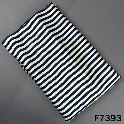 Stripes Modal Satin Fabric - F7393