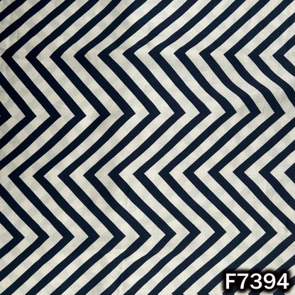 Zig Zag Modal Satin Fabric - F7394