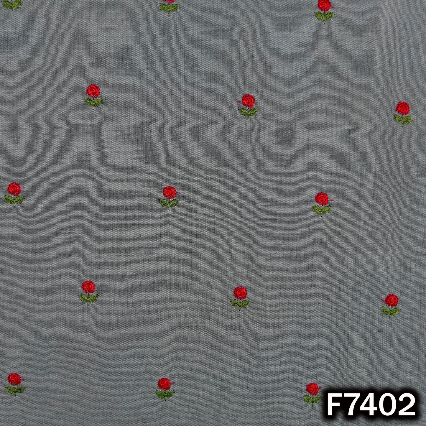 Thread Work Handloom Cotton Fabric - F7402