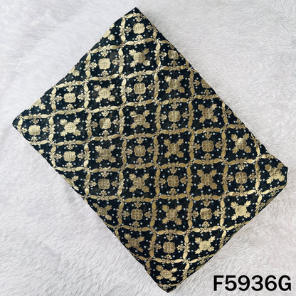 Zari Work Bandhani Print Georgette Fabric - F5936