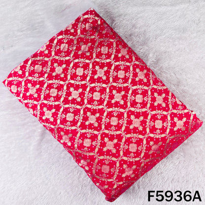 Zari Work Bandhani Print Georgette Fabric - F5936