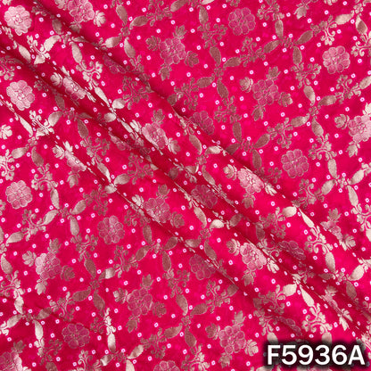 Zari Work Bandhani Print Georgette Fabric - F5936