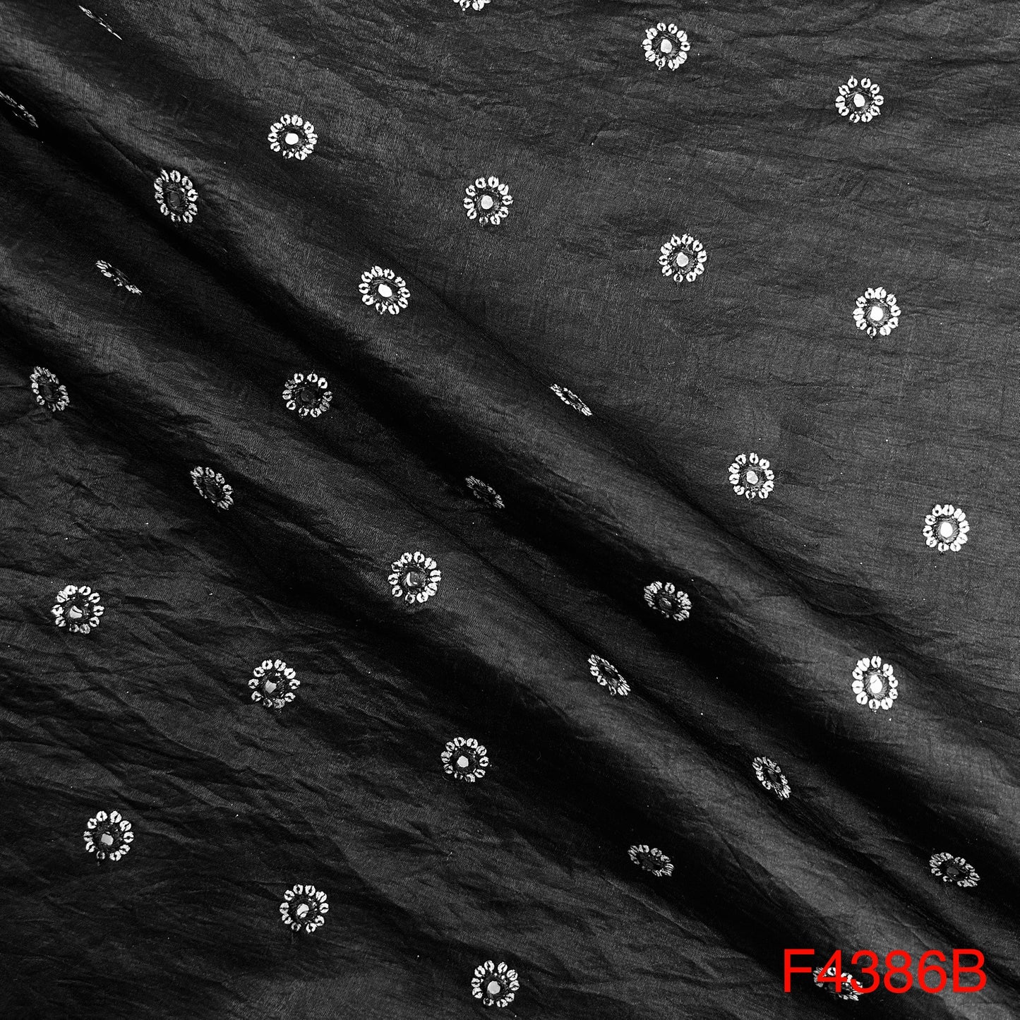 Thread Sequins Mirror Work Jimmy Choo Fabric-F4386