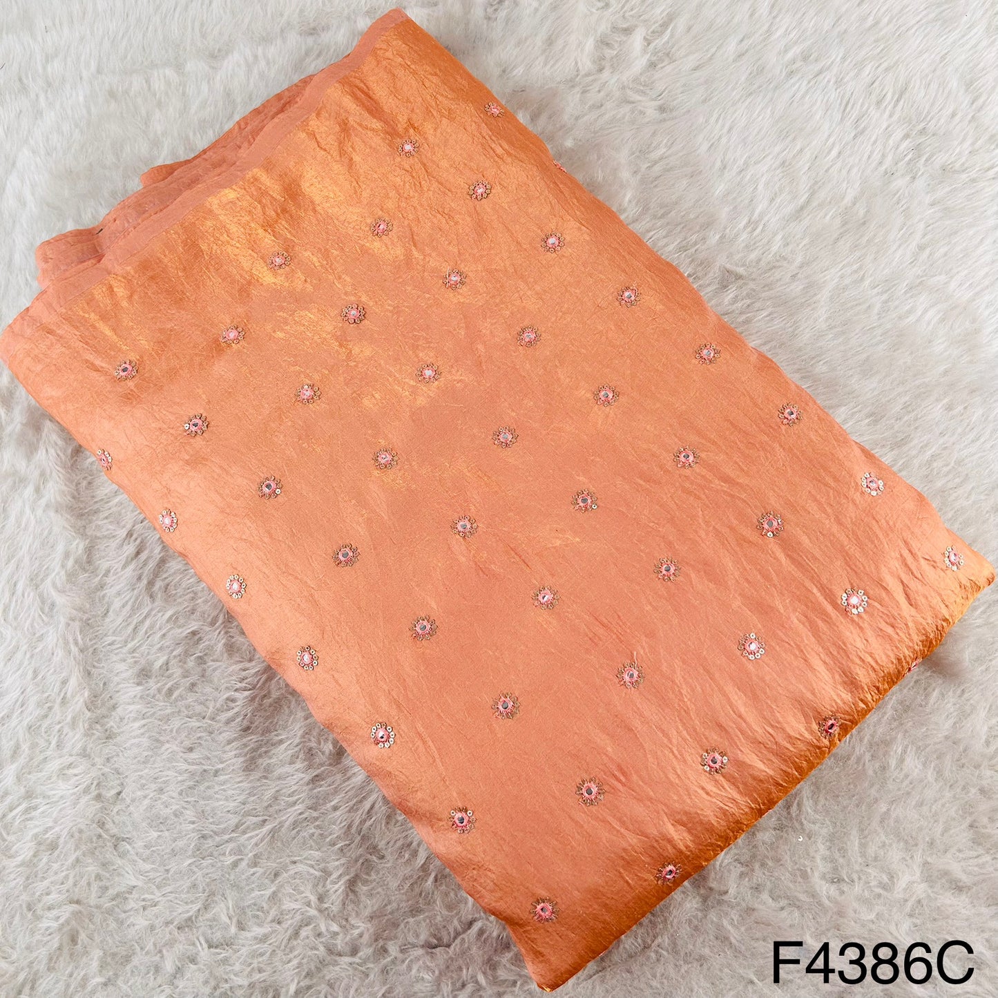 Thread Sequins Mirror Work Jimmy Choo Fabric-F4386