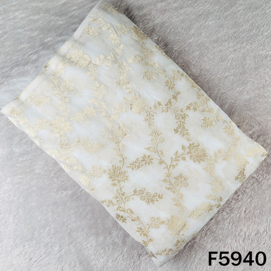 Dyeable Zari Work Georgette Fabric - F5940