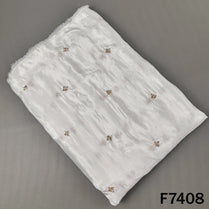 Dyeable Cut Dana Sequins Work Crepe Fabric - F7408