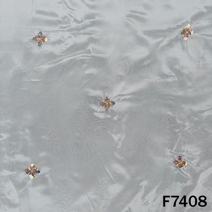 Dyeable Cut Dana Sequins Work Crepe Fabric - F7408