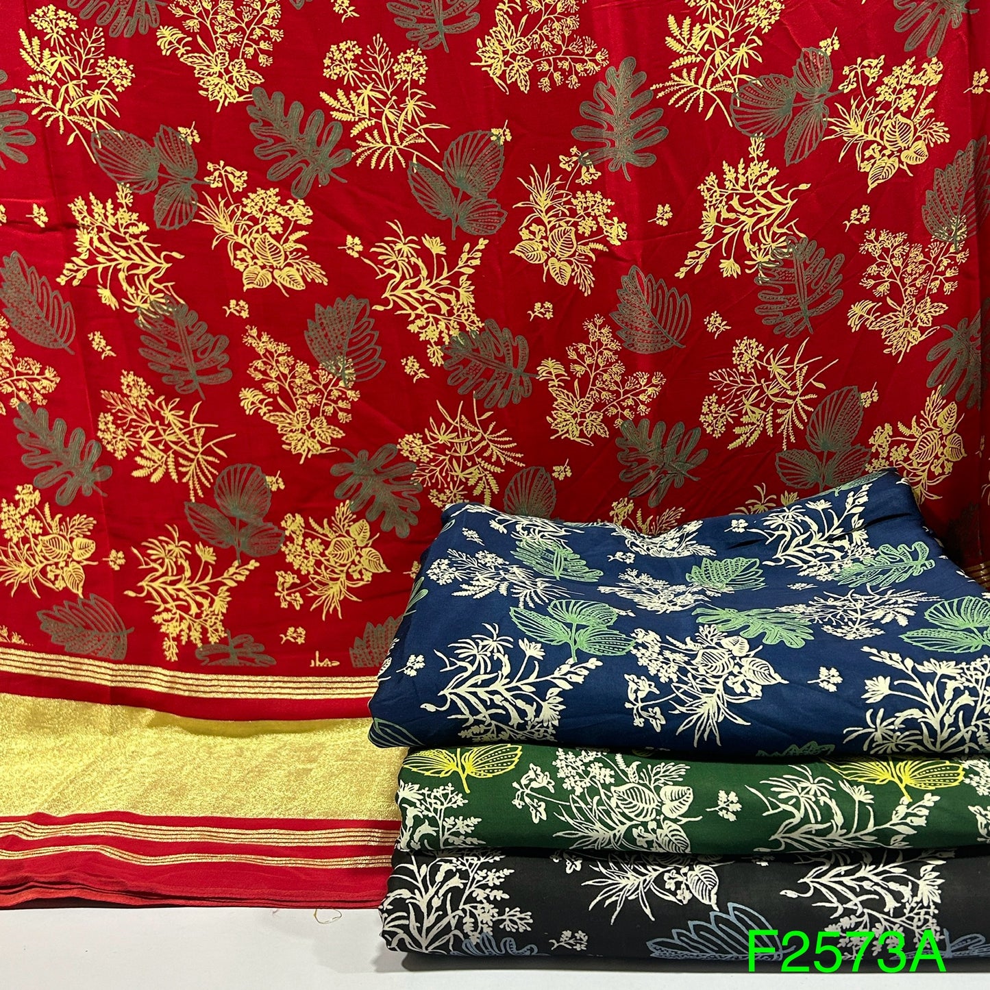 Printed Satin Silk Fabric-F2573