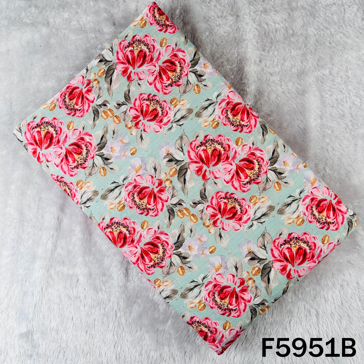 Digital Print Self Jacquard Cotton Fabric - F5951