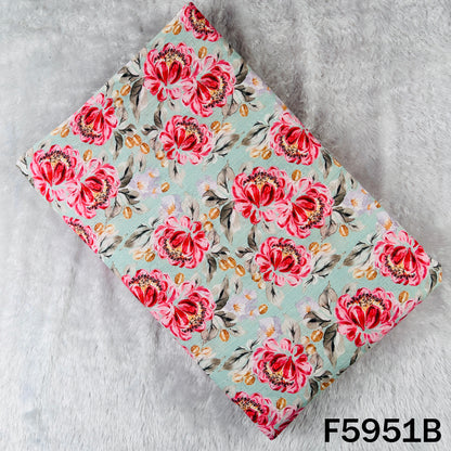 Digital Print Self Jacquard Cotton Fabric - F5951