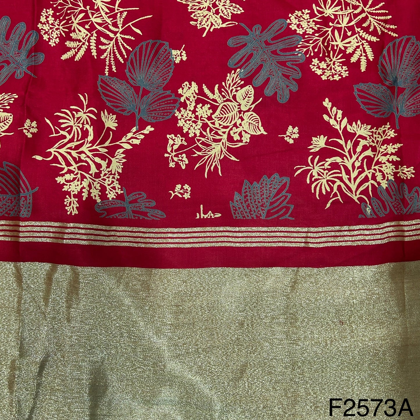 Printed Satin Silk Fabric-F2573