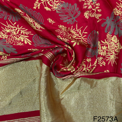 Printed Satin Silk Fabric-F2573