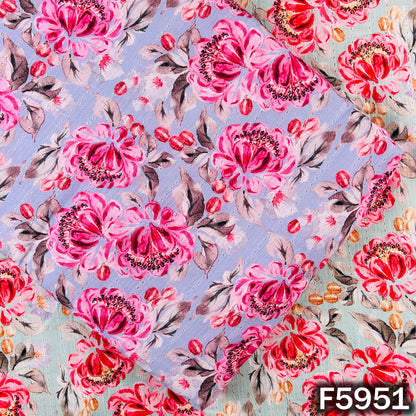 Digital Print Self Jacquard Cotton Fabric - F5951