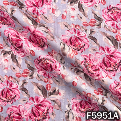 Digital Print Self Jacquard Cotton Fabric - F5951