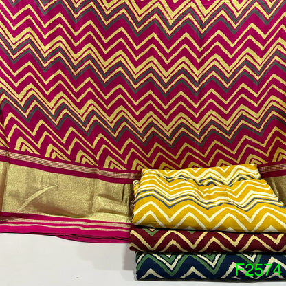 Printed Silk Satin Fabric-F2574