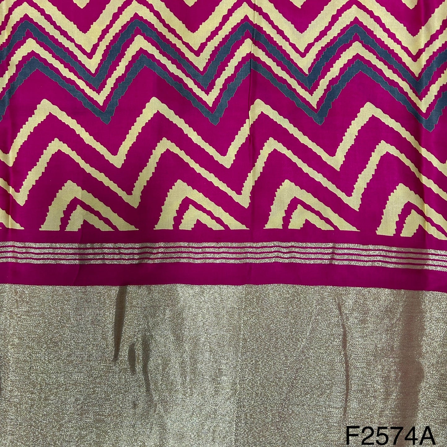 Printed Silk Satin Fabric-F2574