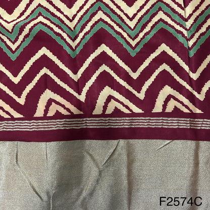 Printed Silk Satin Fabric-F2574