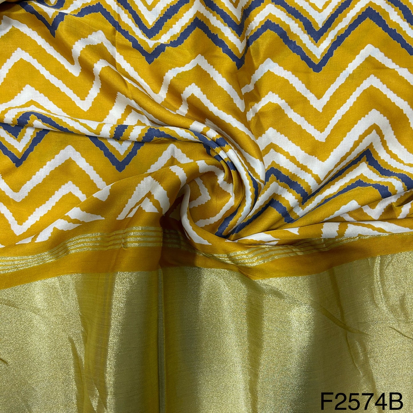 Printed Silk Satin Fabric-F2574