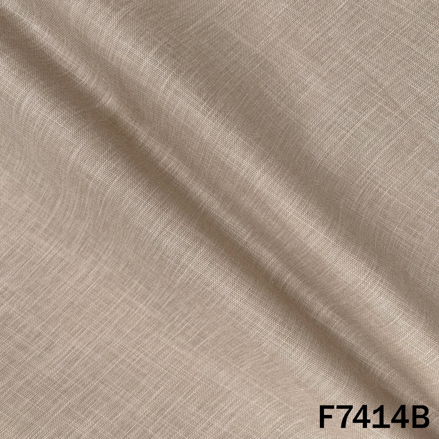 Thread Zari Buti Linen Fabric - F7414