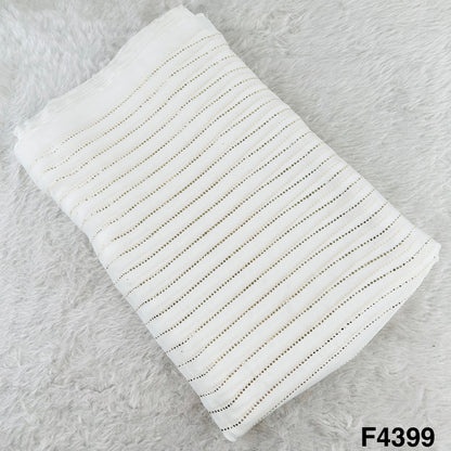 Dyeable Gold Pasted Mukaish Organza Fabric-F4399