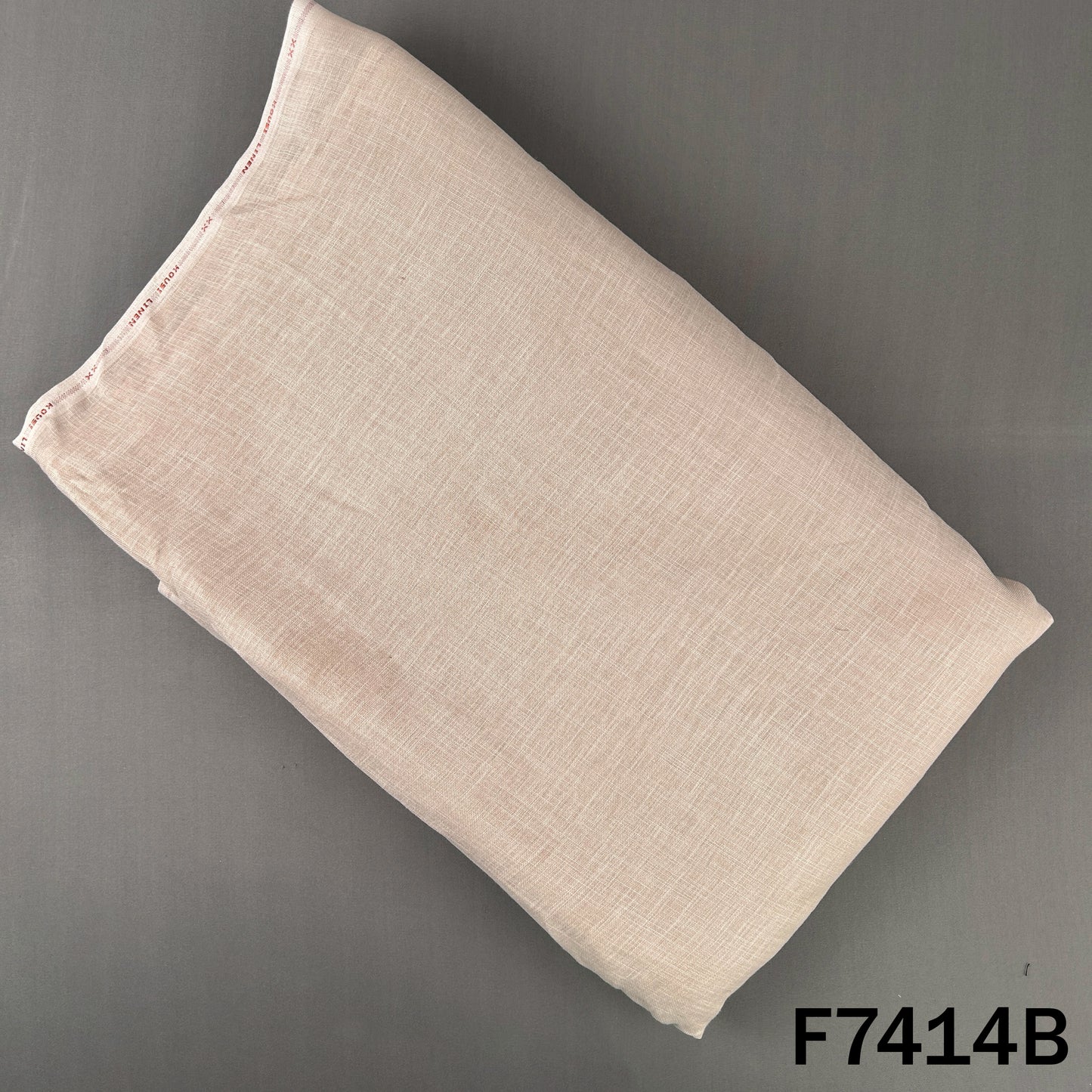 Thread Zari Buti Linen Fabric - F7414