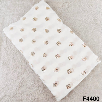 Dyeable Gold Pasted Mukaish Georgette  Fabric-F4400