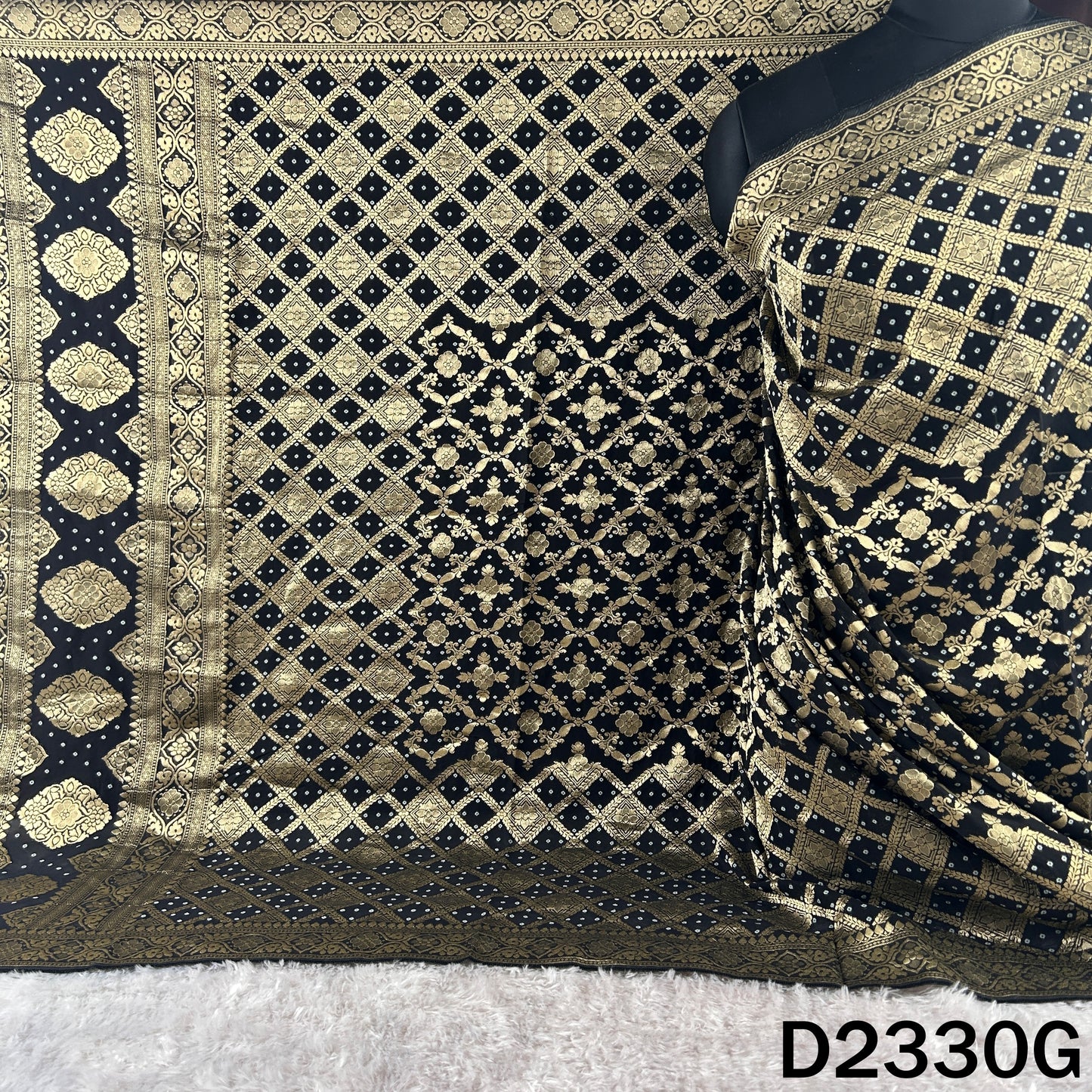 Zari Work Bandhani Print Georgette Dupatta - D2330