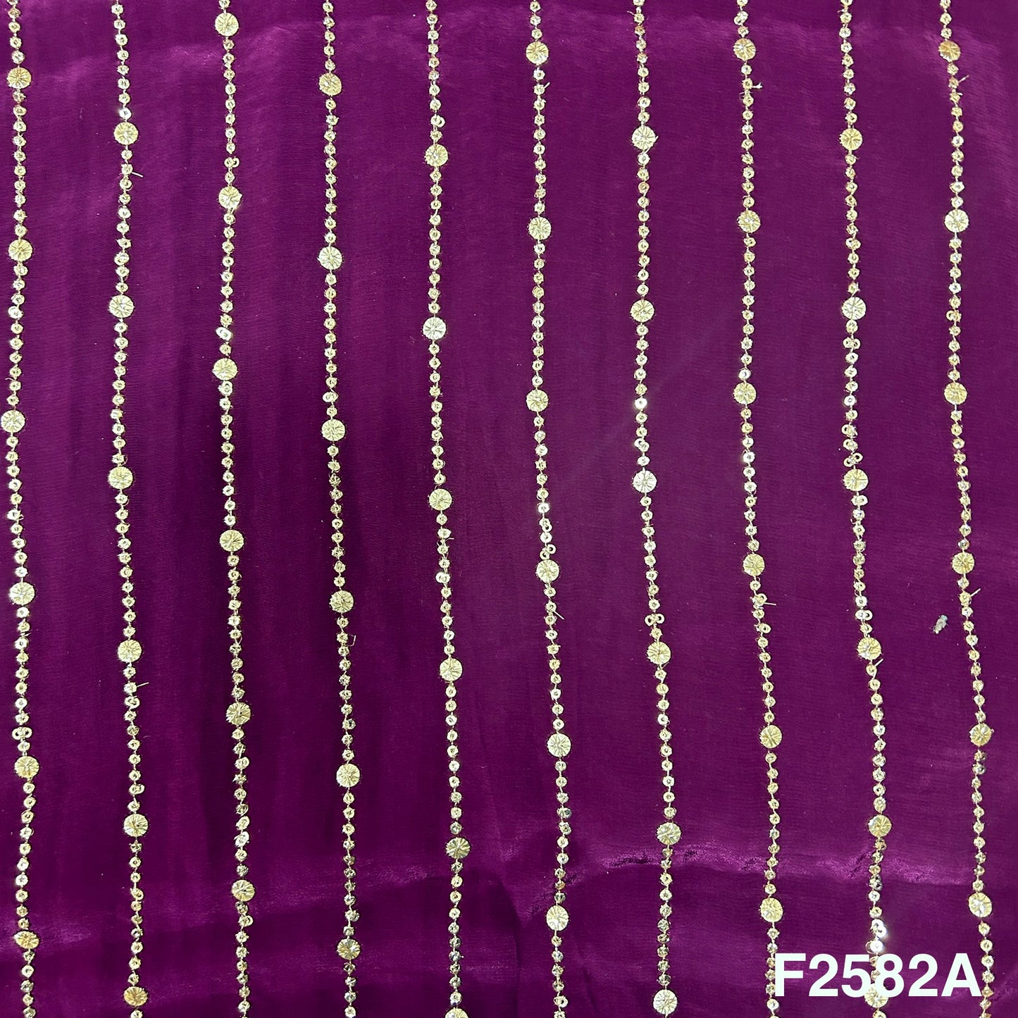 Zari sequins Crepe Fabric-F2582