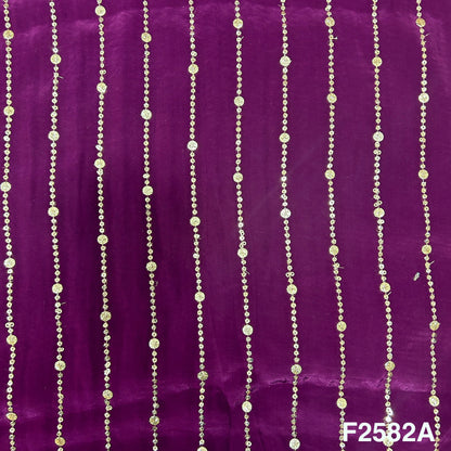 Zari sequins Crepe Fabric-F2582