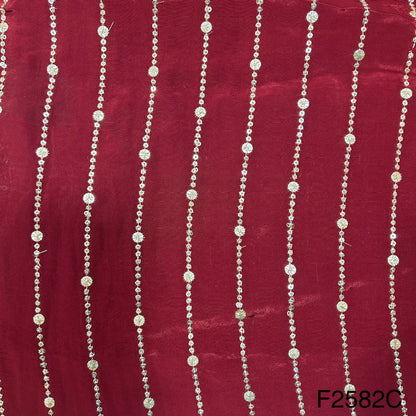 Zari sequins Crepe Fabric-F2582
