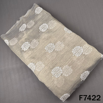 Thread Zari Sequins Work Crush Tissue Fabric - F7422