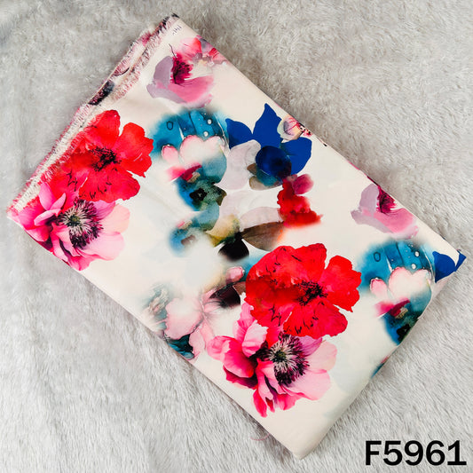 Floral Print Muslin Cotton Fabric - F5961