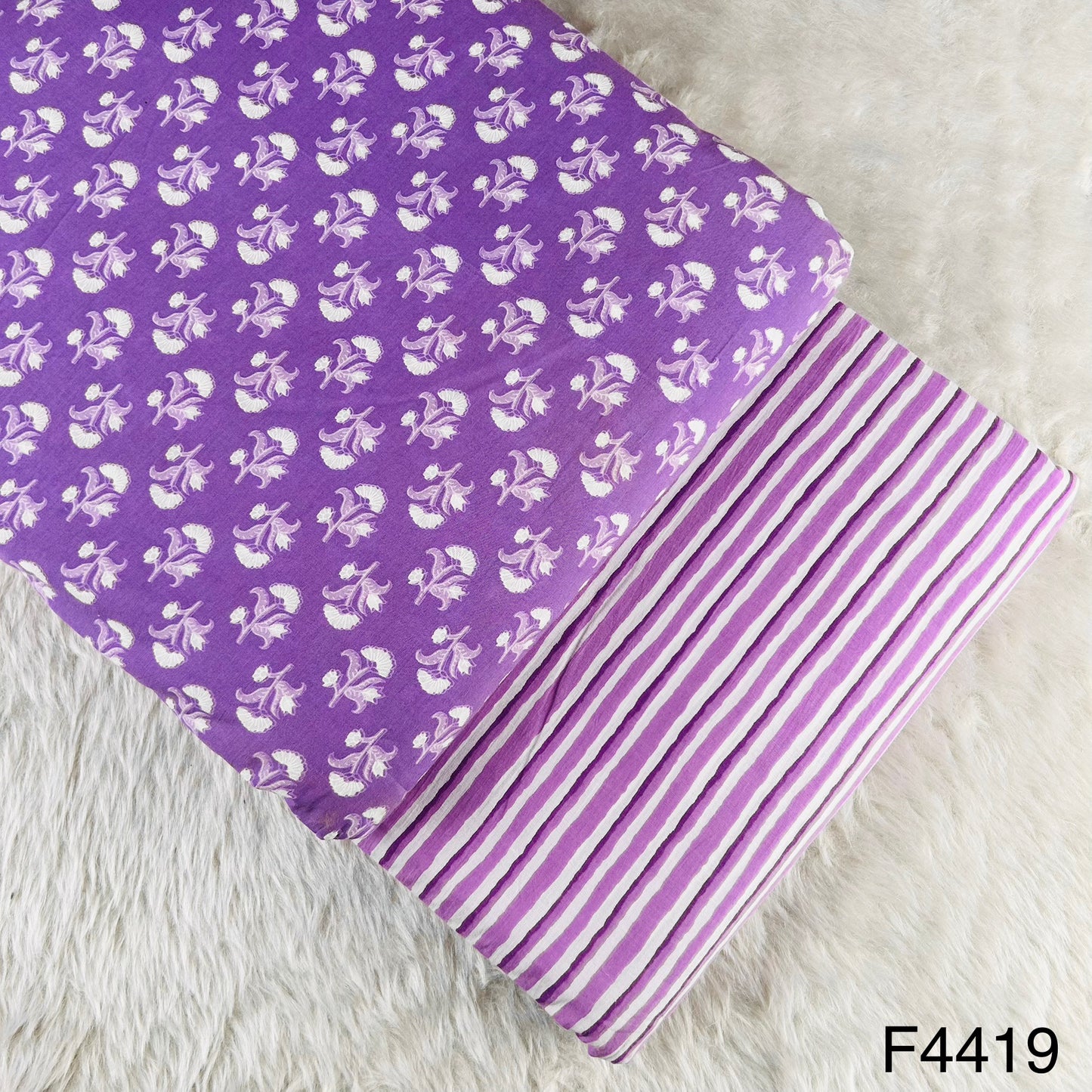 Block Print Cotton Fabric-F4419