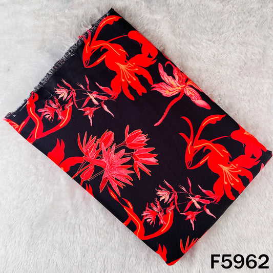 Floral Print Muslin Cotton Fabric - F5962