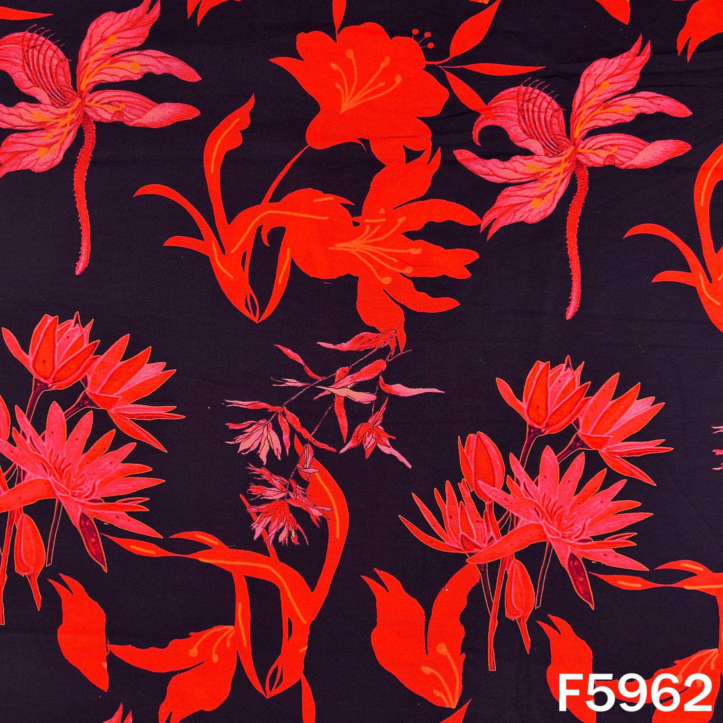 Floral Print Muslin Cotton Fabric - F5962