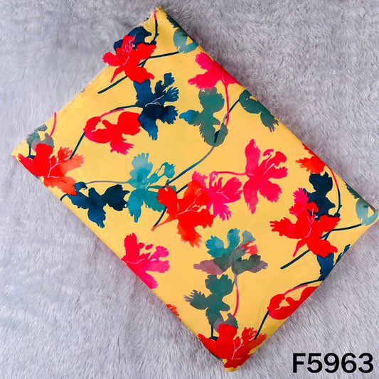 Floral Print Muslin Cotton Fabric - F5963