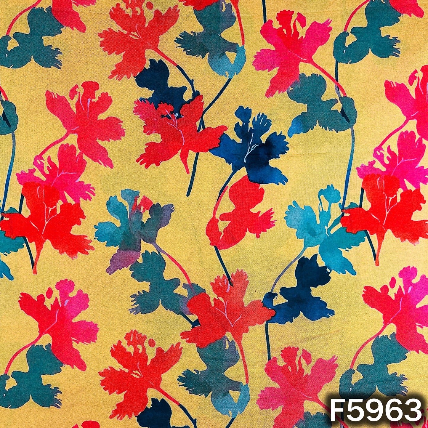 Floral Print Muslin Cotton Fabric - F5963