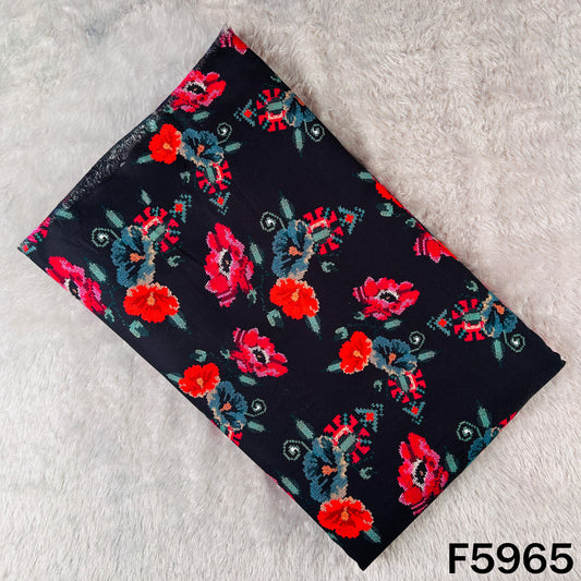 Floral Print Muslin Cotton Fabric - F5965