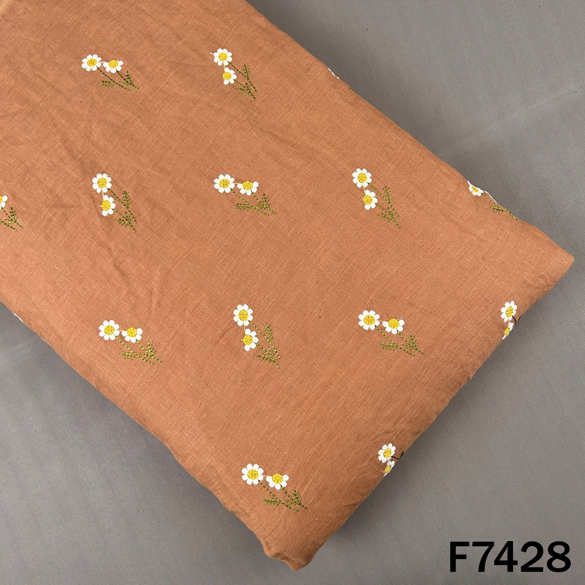 Thread Work Linen Fabric - F7428