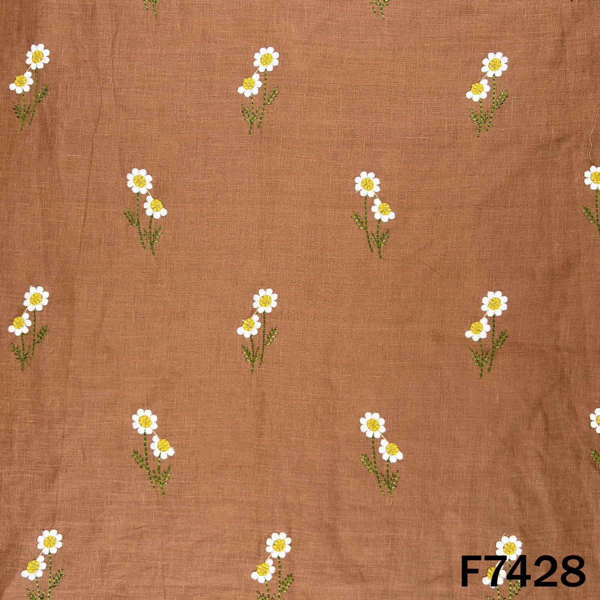 Thread Work Linen Fabric - F7428