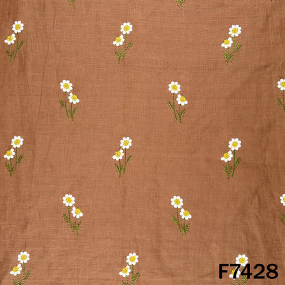 Thread Work Linen Fabric - F7428