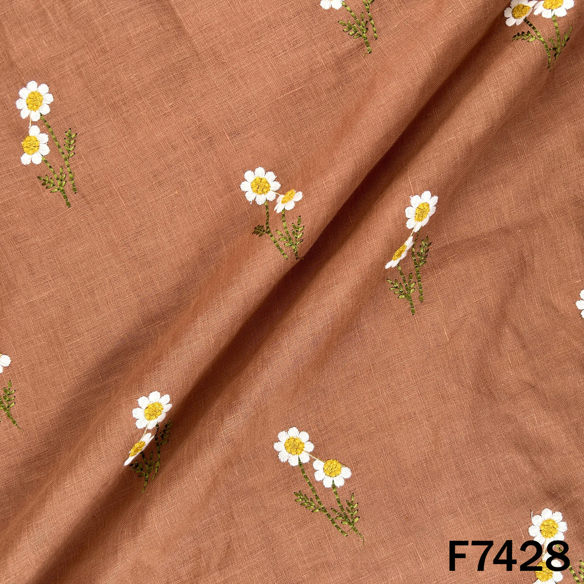 Thread Work Linen Fabric - F7428