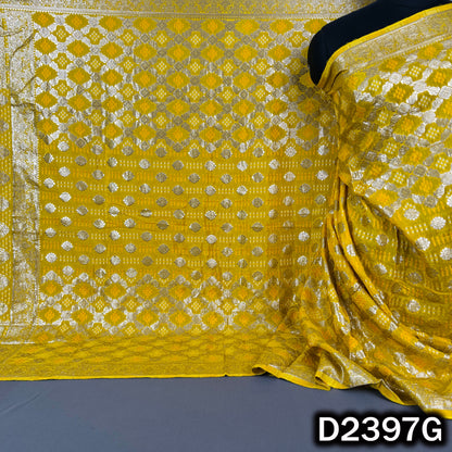 Bandhani Print Zari Work Dola Silk Dupatta - D2397