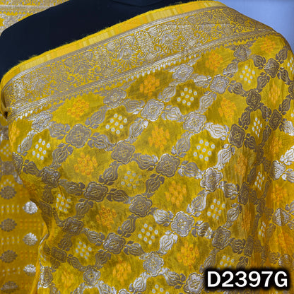 Bandhani Print Zari Work Dola Silk Dupatta - D2397